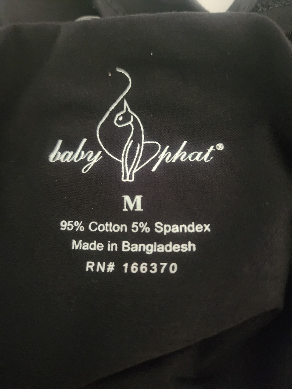 Baby Phat Women's Black Logo Crystal Tee - Picture 5 of 8
